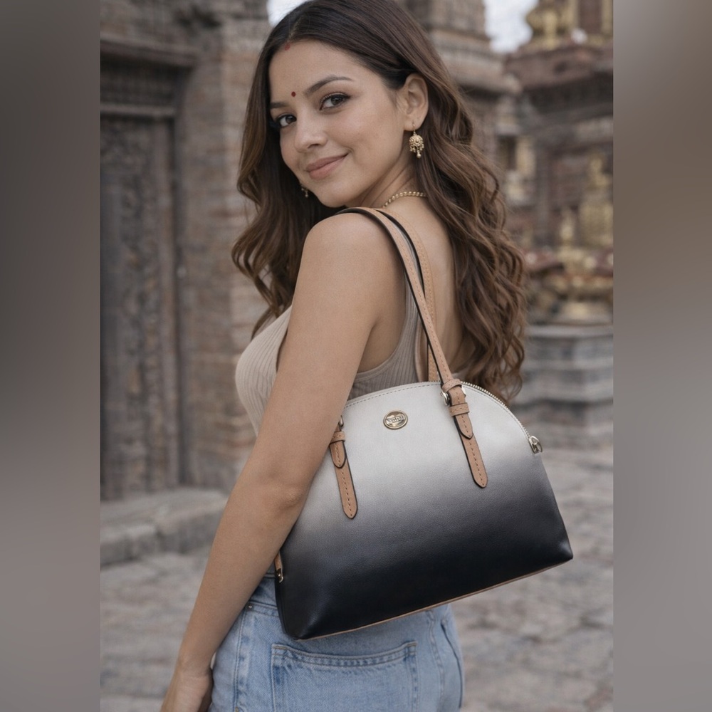 Coach Peyton Cora Domed Ombre Satchel